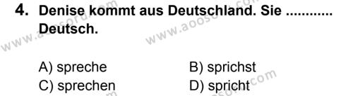 Almanca 5 Dersi 2013 - 2014 Yılı 3. Dönem Sınavı 4. Soru