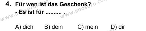 Almanca 8 Dersi 2011 - 2012 Yılı 3. Dönem Sınavı 4. Soru