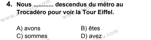 Fransızca 7 Dersi 2012 - 2013 Yılı 1. Dönem Sınavı 4. Soru