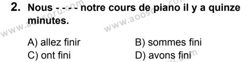Fransızca 8 Dersi 2016 - 2017 Yılı 3. Dönem Sınavı 2. Soru